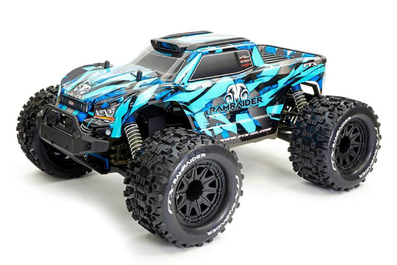 FTX Ramraider 1/10 Brushed RC Monster Truck RTR - SKY/BLUE