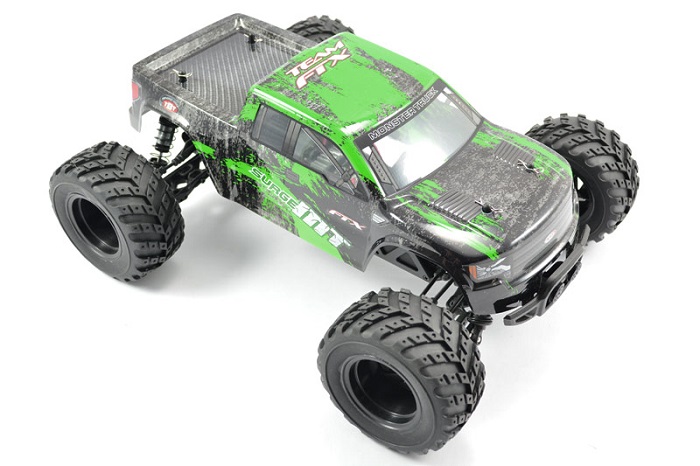 FTX Surge Electric Monster Truck 4WD RTR - Green - Click Image to Close