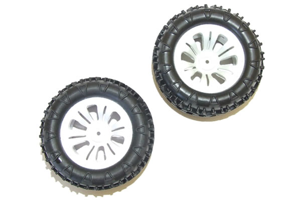 FTX CARNAGE MOUNTED WHEEL/TYRE COMPLETE PAIR - WHITE