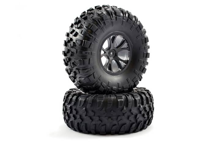 FTX OUTLAW PRE-MOUNTED WHEELS & TYRES - BLACK - Click Image to Close
