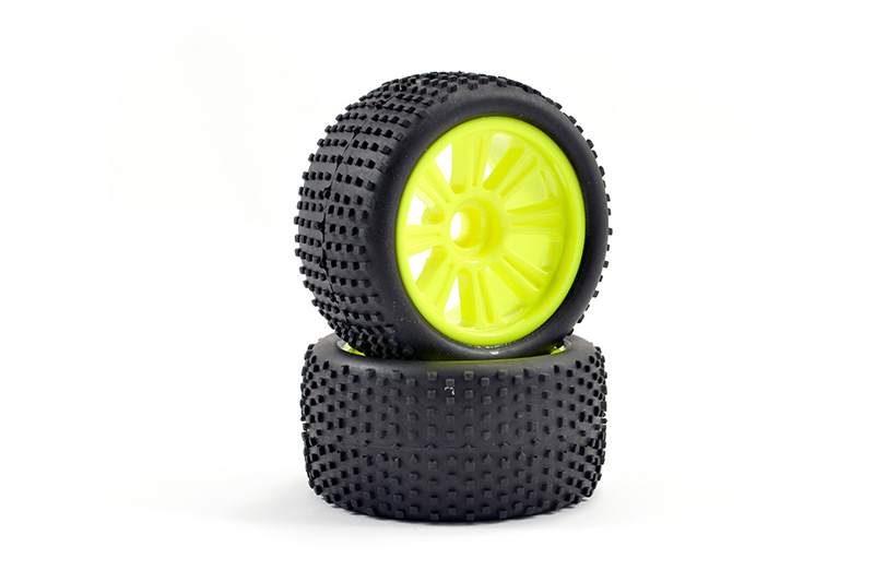 FTX COMET TRUGGY FRONT MOUNTED TYRE & WHEEL YELLOW