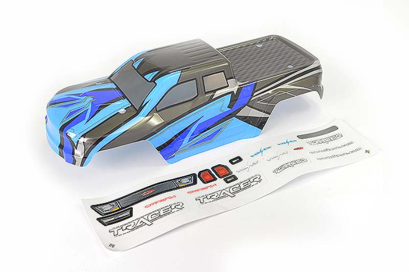 FTX TRACER MONSTER TRUCK BODY & DECAL - BLUE - Πατήστε στην εικόνα για να κλείσει