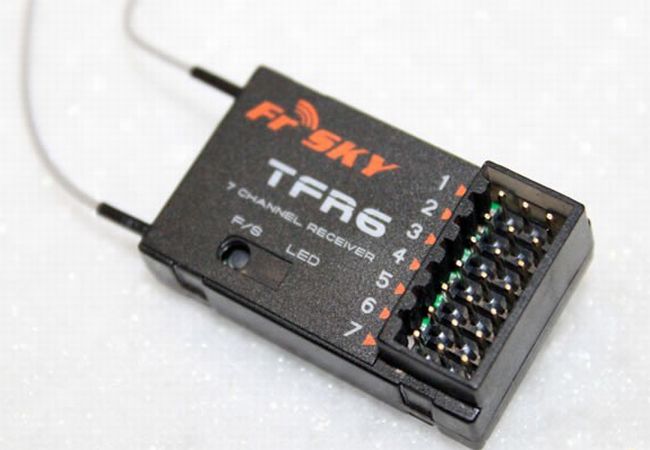 FrSky TFR6 7ch 2.4Ghz Receiver FASST Compatible - Πατήστε στην εικόνα για να κλείσει