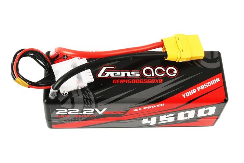 Gens ace 4500mAh 6S1P 22.2V 60C HardCase RC car Lipo Battery 14 - Click Image to Close