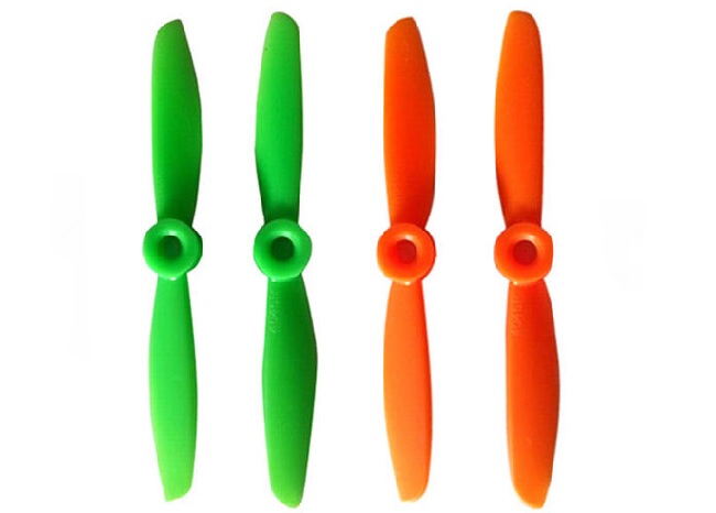 2 Pairs WSX/Gemfan 4045 4x4.5 Inch ABS Propeller CW CCW for RC D - Click Image to Close