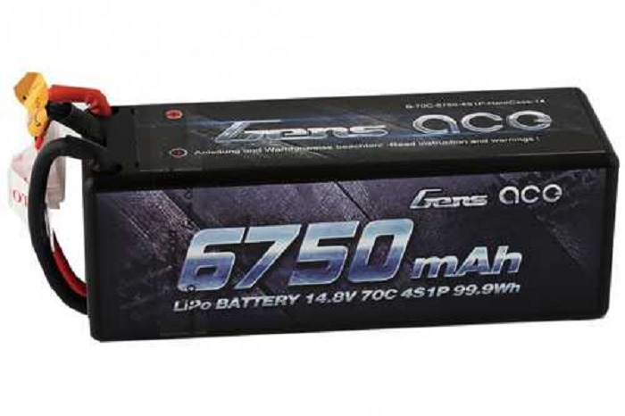 Gens ace 6750mAh 14.8V 70C 4S1P HardCase Lipo Battery