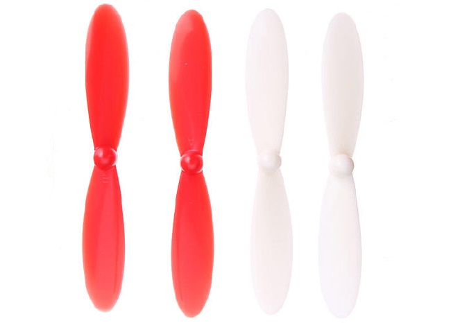 HUBSAN X4D MINI QUADCOPTER PROPELLORS (RED/WHITE)