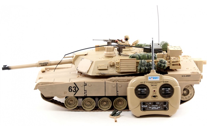Sound Pousses-Hobby Engi Grande échelle RC M1A2 Tank Camouflage Désert Lumières 