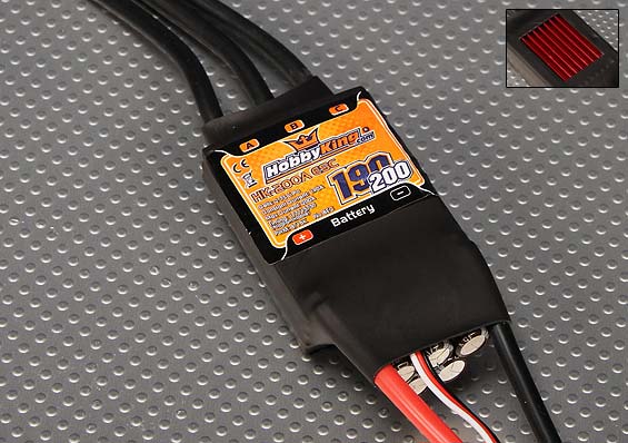 Hobbyking SS Series 190-200A ESC - Πατήστε στην εικόνα για να κλείσει