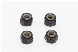 Flanged Locknuts, M4, Black