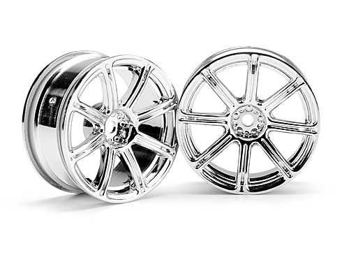 WORK EMOTION XC8 WHEEL 26mm CHROME (3mm OFFSET) - HPI