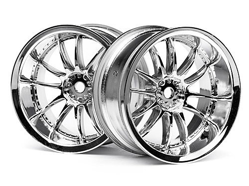 HPI Work XSA 03C Touring Car Wheel 26mm Chrome (6mm Offset 2 Pcs