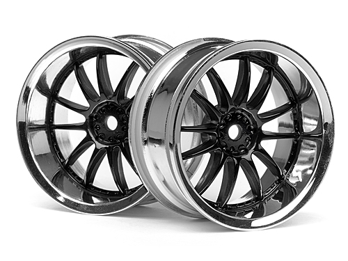 HPI WORK XSA 02C WHEEL 26mm CHROME/BLACK (6mm OFFSET) - Πατήστε στην εικόνα για να κλείσει