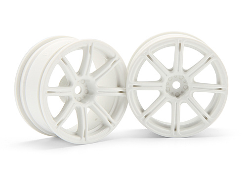 HPI WORK EMOTION XC8 WHEEL 26mm WHITE (3mm OFFSET)