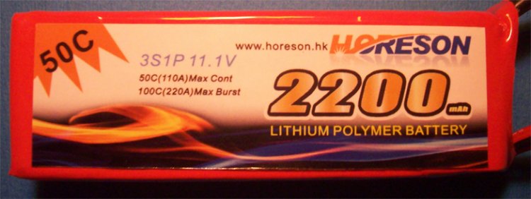 Horeson 2200mAh 3S 50C LiPo Battery