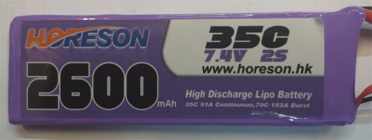 Horeson 2600mAh 2S 35C LiPo Battery