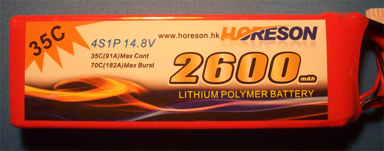 Horeson 2600mAh 4S 35C LiPo Battery