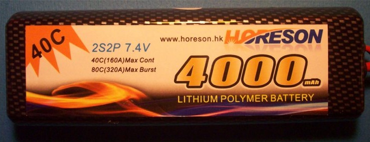 Horeson 4000mAh 2S 40C CAR LiPo Battery