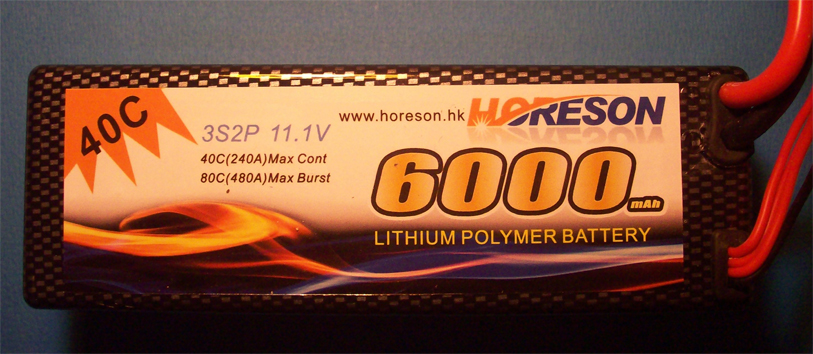 Horeson 6000mAh 2S 40C CAR LiPo Battery