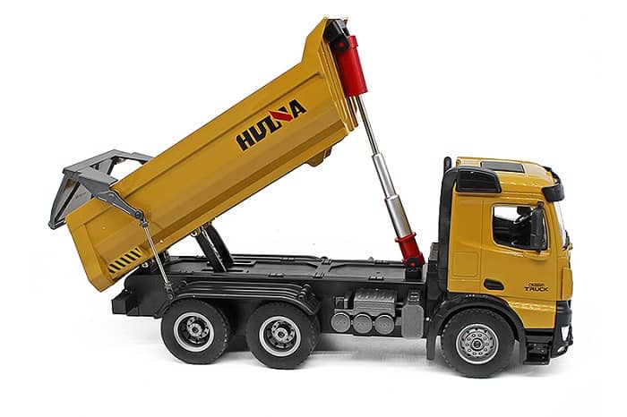 HUINA RC TIPPER DUMPTRUCK 2.4G 10CH W/DIE CAST CAB, DUMP BED