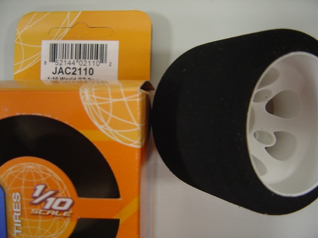 Jaco World GT/Pro 10 Spec Lilac Rear Tyres on White Rimes (2) - Πατήστε στην εικόνα για να κλείσει