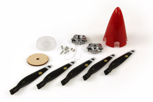 E-SCALE PC21 5 BLADE PROP AND SPINNER SET - Click Image to Close