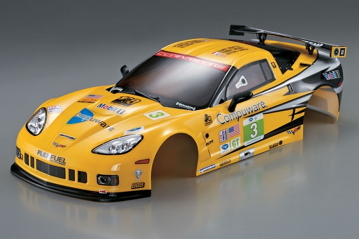 CORVETTE GT2 190MM YELLOW FINISHED BODY - Πατήστε στην εικόνα για να κλείσει