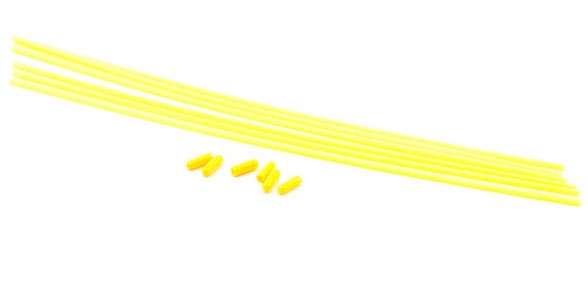 Kyosho Color Antenna Tubes & Caps (Yellow) - Πατήστε στην εικόνα για να κλείσει