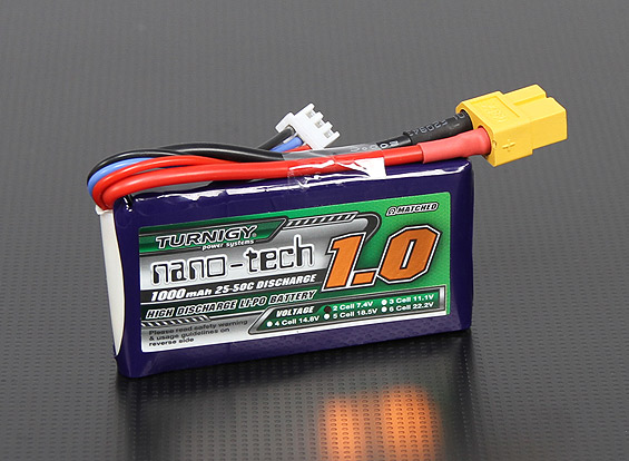 Turnigy nano-tech 1000mah 2S 25~50C Lipo Pack - Πατήστε στην εικόνα για να κλείσει