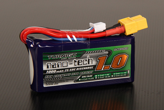 Turnigy nano-tech Battery 1000mah 3S 25~50C Lipo Pack