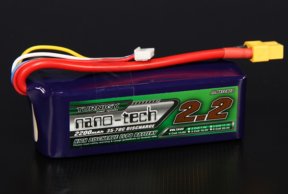 Turnigy nano-tech 2200mah 4S 35~70C Lipo Pack - Πατήστε στην εικόνα για να κλείσει