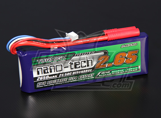 Turnigy nano-tech 2650mah 3S 25~50C Lipo Battery Pack
