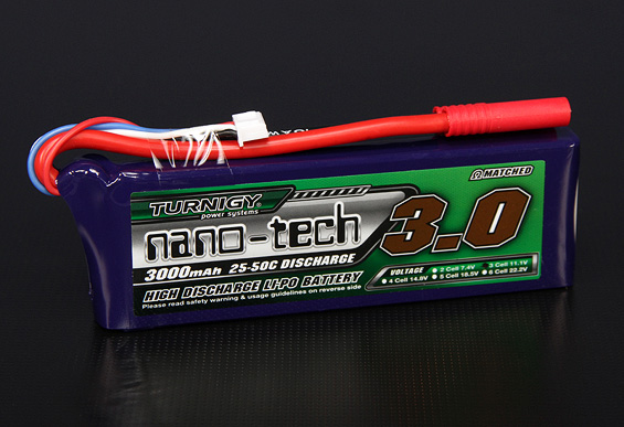 Turnigy nano-tech 3000mah 3S 25~50C Lipo Battery Pack