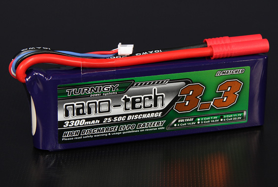 Turnigy nano-tech 3300mah 3S 25~50C Lipo Battery Pack - Πατήστε στην εικόνα για να κλείσει