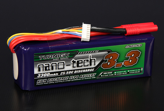 Turnigy nano-tech 3300mah Batteries 6S 25~50C Lipo Pack