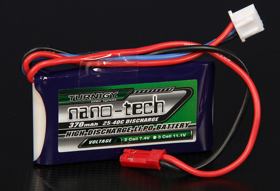 Turnigy nano-tech 370mah 2S 25~40C Lipo Battery Pack