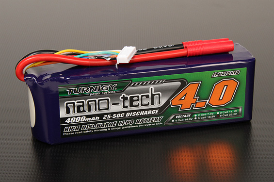 Turnigy nano-tech 4000mah 6S 25~50C Lipo Pack - Πατήστε στην εικόνα για να κλείσει