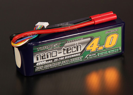 Turnigy nano-tech 4000mah 6S 35~70C Lipo Pack - Πατήστε στην εικόνα για να κλείσει