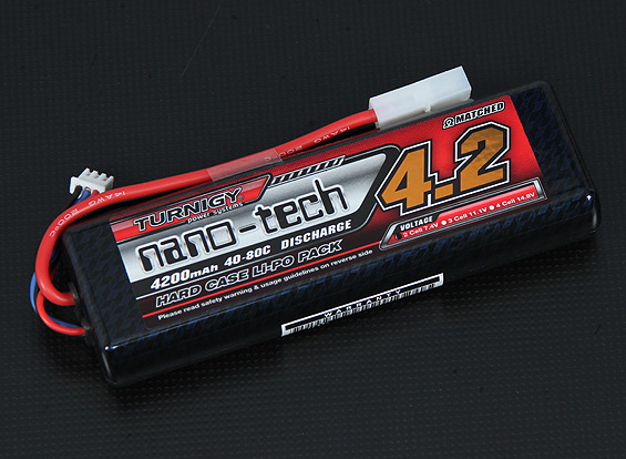 Turnigy nano-tech 4200mah 2S2P 40~80C Hardcase Lipo Pack