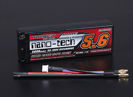 Turnigy nano-tech 5600mah 2S2P 50~100C Hardcase Lipo Battery Pac