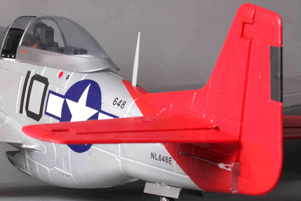 FMS P51 Mustang V8 1400 Series ARTF Electric Warbird - Red Tail