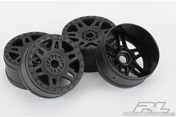 Proline Split Six V2 Front or Rear Wheels - Black (4) - Click Image to Close