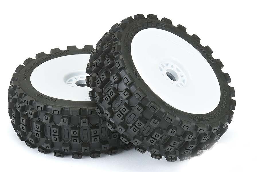 PROLINE 'BADLANDS MX' M2 PRE- MOUNT VELOCITY WHITE WHEELS PR