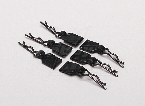 Rubber Body Clips Tabs for 1/10, 1/12 & Small RC Cars (6pcs/bag)