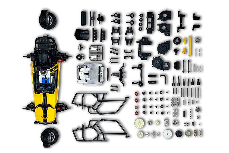 TT RC SPORT PUBG 2WD SINGLE SEAT 1/12 RC BUGGY BUILDERS KIT - Πατήστε στην εικόνα για να κλείσει