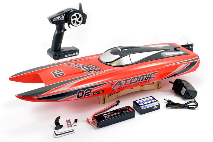VOLANTEX RACENT ATOMIC 70CM BRUSHLESS RACING BOAT RTR - RED - Click Image to Close
