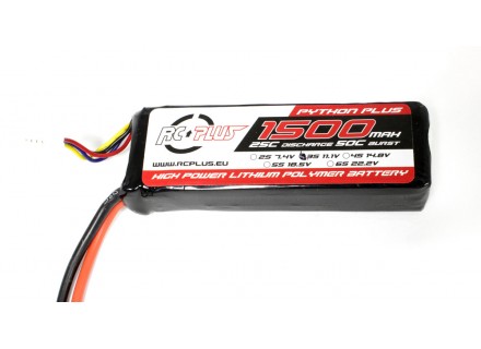 Lipo Batteries - Python Plus 1500mAh 2S 25-30C (7.4V) - Πατήστε στην εικόνα για να κλείσει