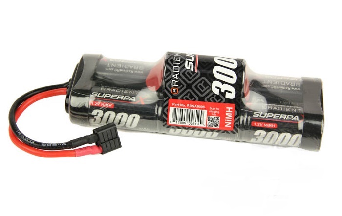 Superpax Battery, SC 8.4V 7-Cell 3000mAh NiMH, 6-1 Hump, HCT