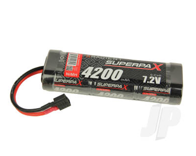 Superpax Battery, SC 7.2V 6-Cell 4200mAh NiMH, Stick, HCT