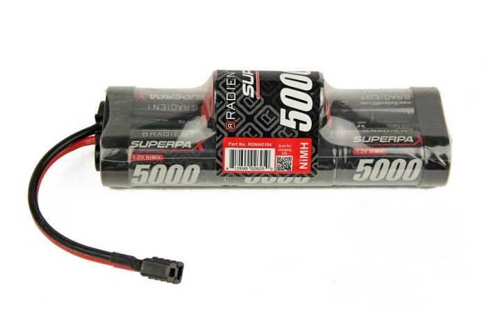 Superpax Battery, SC 8.4V 7-Cell 5000mAh NiMH, 6-1 Hump, HCT